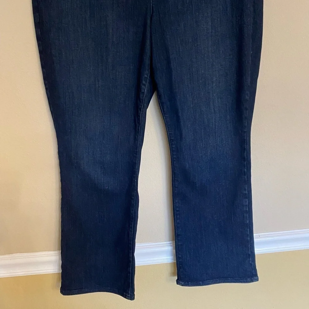 NYDJ Kenzie Jeggings Dark Wash Pull On Bootleg Jeans Size P2X Casual Comfort